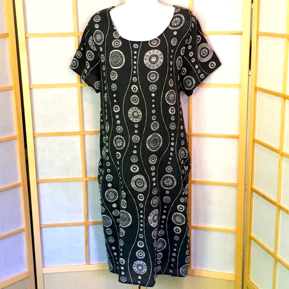 Made in Italy Lightweight Cotton Summer Shift Dress - Picture 1 of 9